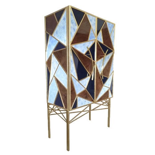 Credenza con piedi alti - Csarite - Muranti - contemporanea / in noce americano / in ottone lucidato