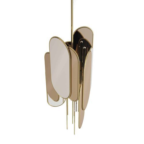 Lampada a sospensione - Rose Quartz - Muranti - in ottone lucidato / in vetro / contemporanea