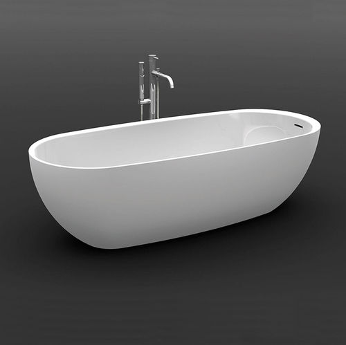 Vasca da bagno ovale - EGG - Valadares - da appoggio / in composito / bianca