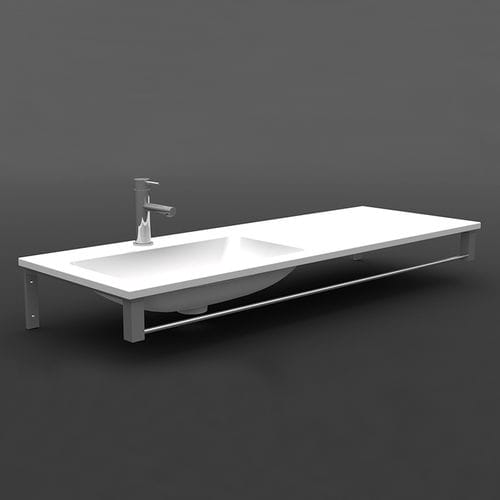Lavabo sospeso - PLATINUM - Valadares - in ceramica / in pietra calcarea / in acciaio inossidabile