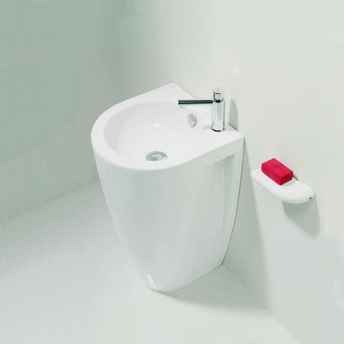 Lavabo autoportante - JÚNIOR - Valadares - in ceramica / in pietra calcarea / semitondo