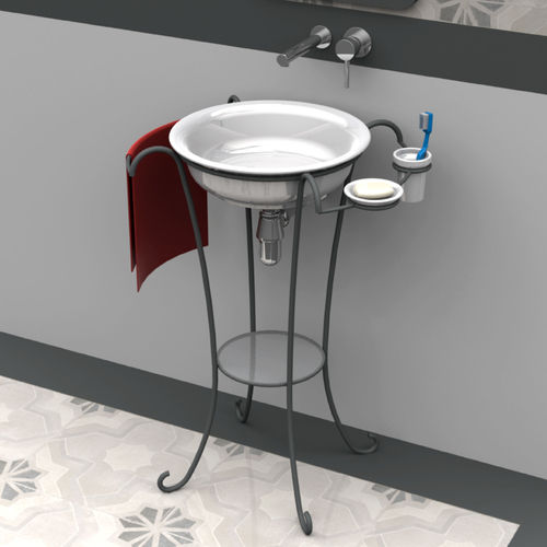 Lavabo consolle - SERRAS - Valadares - in ceramica / rotondo / contemporaneo