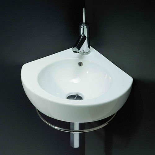 Lavabo sospeso - CEUTA - Valadares - in ceramica / in acciaio inossidabile / con portasalviette integrato