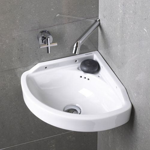 Lavabo sospeso - CANTO - Valadares - in ceramica / d'angolo / contemporaneo