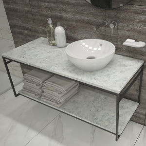 Supporto per lavabo in metallo - 120 WHITE CARRARA - Valadares