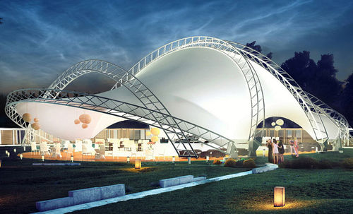 Tendone parasole per spazio pubblico - DUNE - HOLSTROY