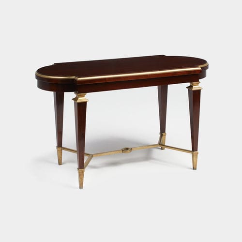 Consolle classica - QUEEN  - MAPSWONDERS - in legno / con supporto in ottone / ovale