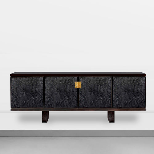 Credenza contemporanea - IRISH  - MAPSWONDERS - in ottone / con cassetti / con ante battenti