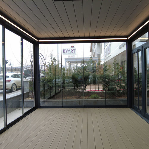 Pannello paravento in vetro temprato - VISTA - BYART GROUP - contract
