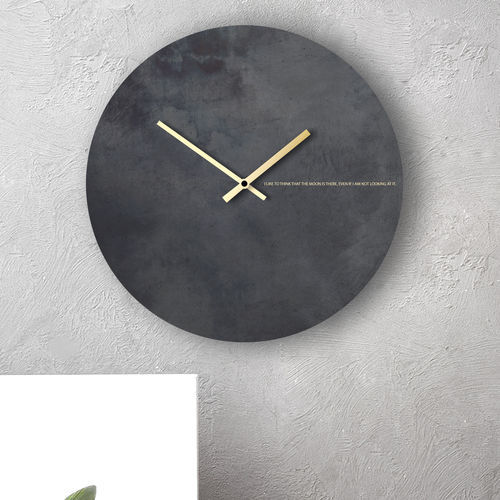 Orologio contemporaneo - MOON - dESIGNoBJECT - a muro / analogico / in acciaio
