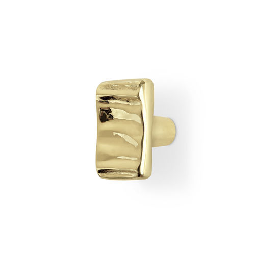 Pomello per mobile contemporaneo - Baruka CM3053 - PullCast - in ottone lucidato