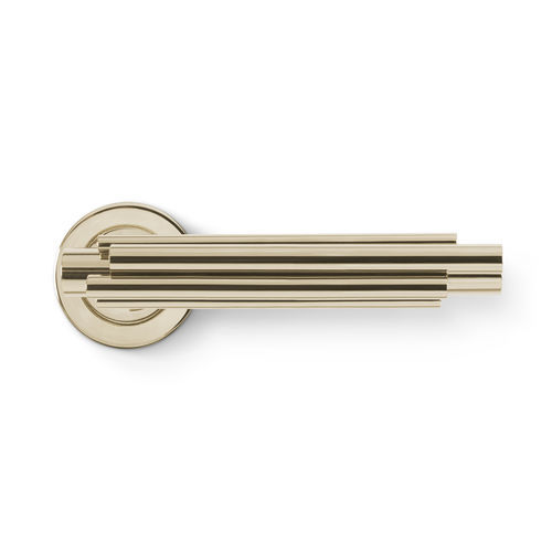 Maniglia per porta - Brubeck TW5016L/R - PullCast - in ottone placcato oro / contemporanea / per uso residenziale
