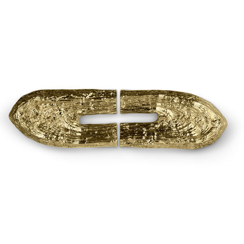Maniglia a tirante per porta - QAMI EA1126 - PullCast - in ottone lucidato / in ottone spazzolato / design originale