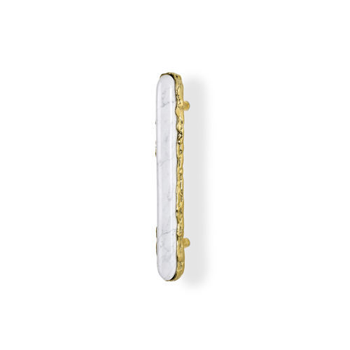 Maniglia per mobile in marmo - TIFFANY CM3026 - PullCast - in ottone lucidato / in ottone spazzolato