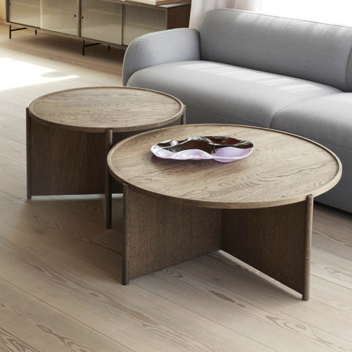 Tavolino basso contemporaneo - CLING  - Northern - in rovere / con supporto in quercia / con supporto in legno impiallacciato