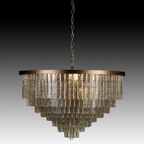 Lampadario vintage - CHEOPE BIG - Alberto Dona - in vetro di Murano / da 9 lampadine / contract