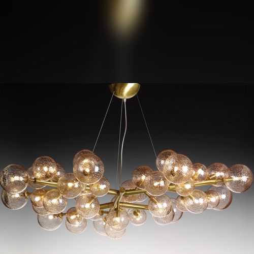 Lampadario design minimalista - MIMOSA  - Alberto Dona - in vetro di Murano / in vetro soffiato / in ottone lucidato