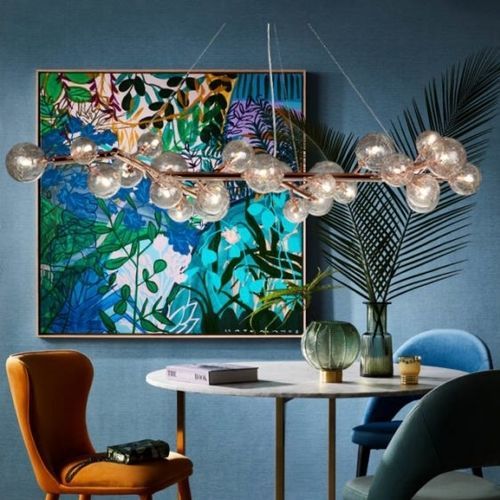 Lampadario contemporaneo - MIMOSA  - Alberto Dona - in vetro di Murano / contract / con diffusori sferici