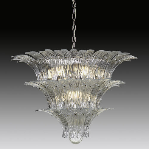 Lampadario contemporaneo - PALM  - Alberto Dona - in cristallo / in vetro di Murano / in ottone