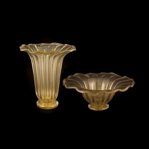 Vaso contemporaneo - FAZZOLETTO - Alberto Dona - in vetro soffiato / fatto a mano / contract