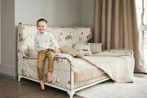 Divano letto - FLORANCE - Atelier Lilu - classico / in tessuto / a schienale alto