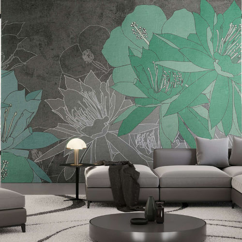 Carta da parati contemporanea - MAGNOLIA - WallyArt - in tessuto non tessuto / in fibra di vetro / in vinile