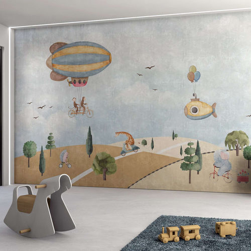 Carta da parati contemporanea - CIRCUSLAND - WallyArt - in tessuto non tessuto / in fibra di vetro / in vinile