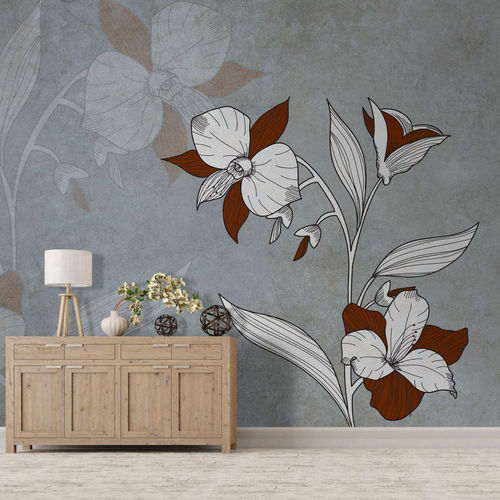 Carta da parati contemporanea - BLOOM - WallyArt - in tessuto non tessuto / in fibra di vetro / in vinile