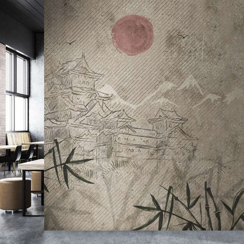 Carta da parati contemporanea - YAMA - WallyArt - in tessuto non tessuto / in fibra di vetro / in vinile