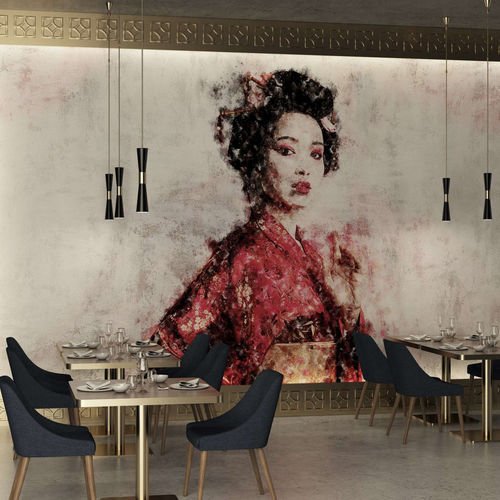 Carta da parati contemporanea - GEIKO AKAI - WallyArt - in tessuto non tessuto / in fibra di vetro / in vinile