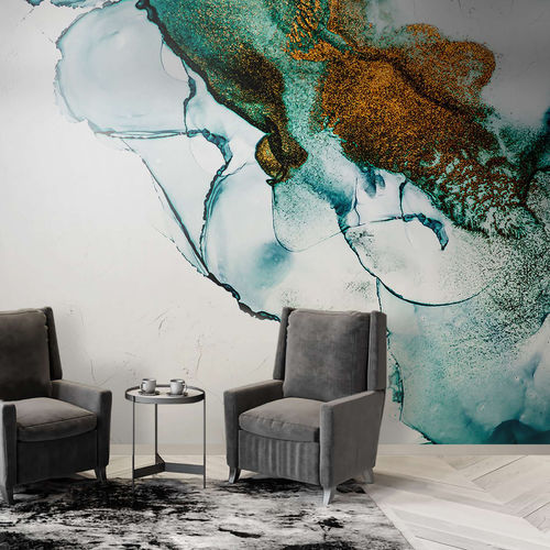 Carta da parati contemporanea - ACQUAMARINA - WallyArt - in tessuto non tessuto / in fibra di vetro / in vinile