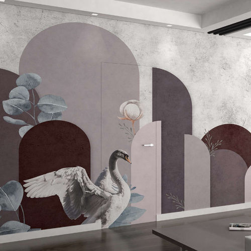 Carta da parati contemporanea - AVES - WallyArt - in tessuto non tessuto / in fibra di vetro / in vinile