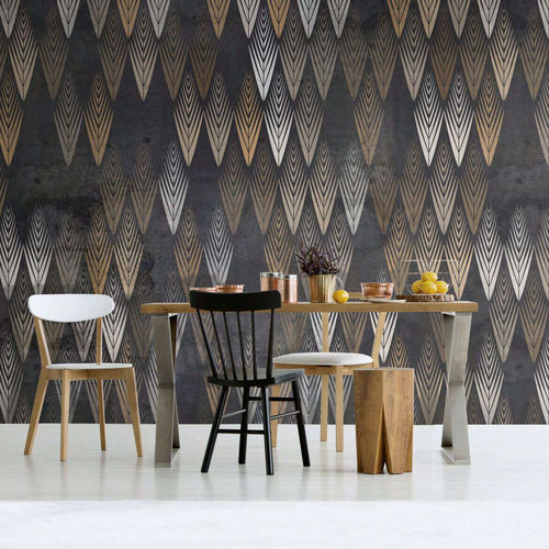 Carta da parati contemporanea - FLAKES - WallyArt - in tessuto non tessuto / in fibra di vetro / in vinile