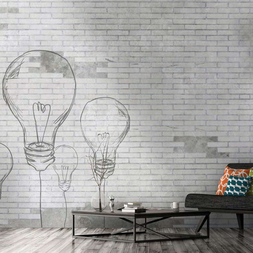 Carta da parati contemporanea - BULB - WallyArt - in tessuto non tessuto / in fibra di vetro / in vinile