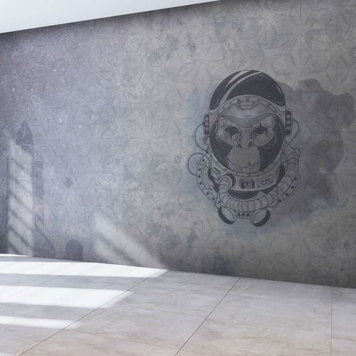 Carta da parati contemporanea - SPACE MONKEY - WallyArt - in tessuto non tessuto / in fibra di vetro / in vinile