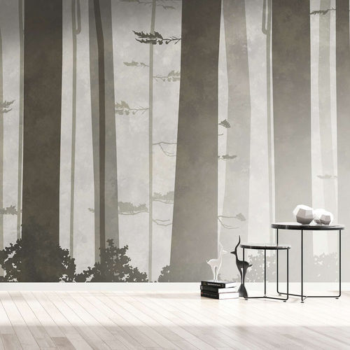 Carta da parati contemporanea - WOOD - WallyArt - in tessuto non tessuto / in fibra di vetro / in vinile