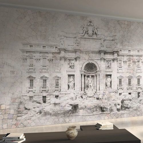 Carta da parati contemporanea - ROMA - WallyArt - in tessuto / in fibra di vetro / personalizzabile