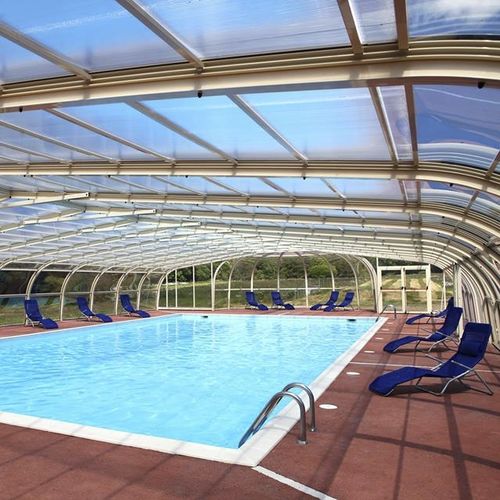 Copertura per piscina alta - CARLA ANCHA - planetabri - fissa / in alluminio / con azionamento manuale
