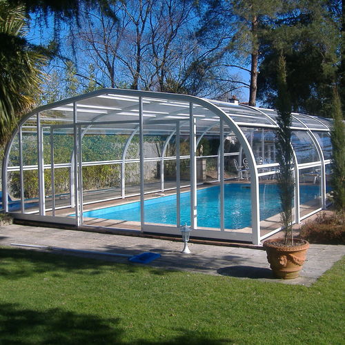 Copertura per piscina a mezza altezza - CARLA - planetabri - a parete / fissa / in policarbonato