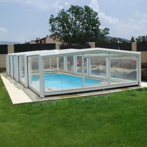 Copertura per piscina alta - Petra 1200 - planetabri - a mezza altezza / scorrevole / fissa