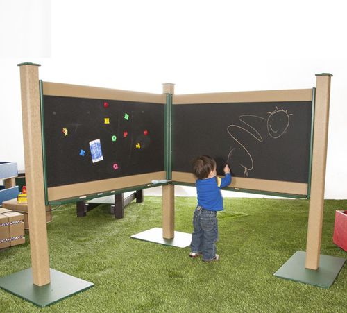 Tabellone magnetico - OUTDOOR CHALKBOARD DOUBLE - Nature of Early Play - cancellabile / nero / da incasso