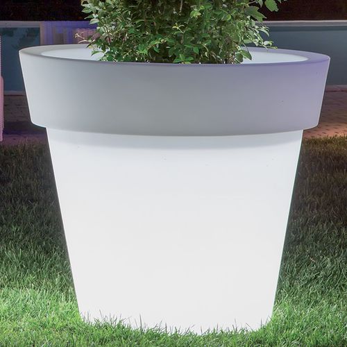 Vaso da giardino in polietilene - BRIGHT : GEMMA - MONACIS - rotondo / luminoso / per uso residenziale