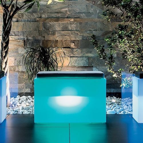Panca contemporanea - BRIGHT : COMFY ROOMY - MONACIS - in polietilene / senza schienale / senza braccioli