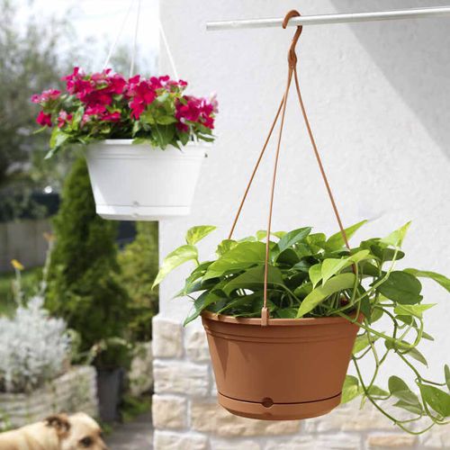 Vaso da giardino in plastica - AIR - TeraPlast - sospeso / rotondo