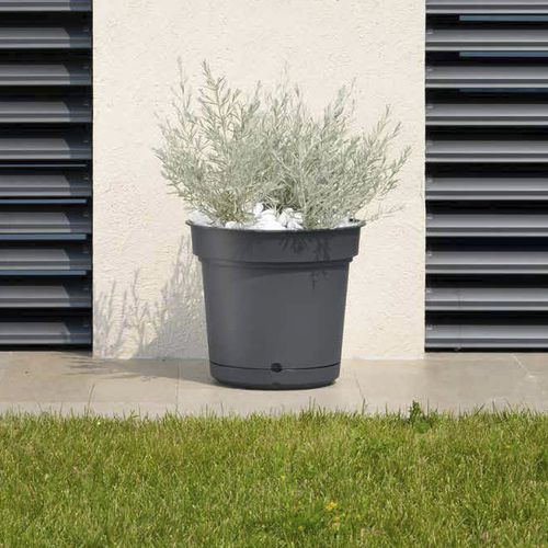 Vaso da giardino in plastica - HYDRAL - TeraPlast - da appoggio / rotondo