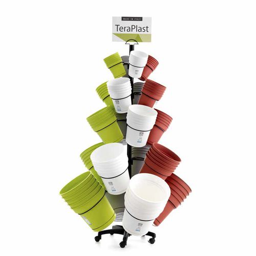 Espositore multiuso - TeraPlast - per piante / in metallo / con rotelle