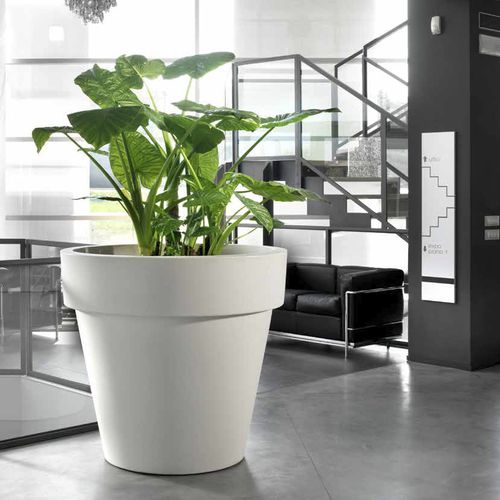 Vaso da giardino in plastica - STANDARD ONE - TeraPlast - da appoggio / rotondo