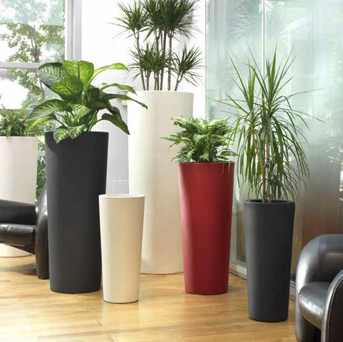 Vaso da giardino in plastica - SCHIO CONO - TeraPlast - da appoggio / rotondo