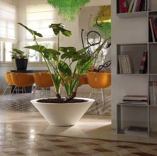 Fioriera in plastica - SCHIO CIOTOLA - TeraPlast - rotonda / contemporanea / da esterno
