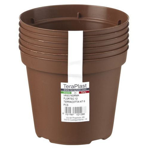 Vaso da giardino in plastica - NORMA - TeraPlast - da appoggio / rotondo